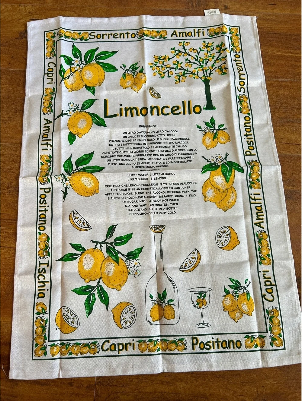 Limoncello Themed Decorative Kitchen Towel